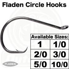 Fladen Circle Hooks Sizes 1 1/0 2/0 3/0 5/0 8/0 10/0 Boat Sea Fishing Tackle