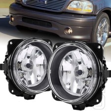 Fits 2000-2004 Ford F-150 F150 Harley Edition Pair Clear Glass 4 Fog Lights