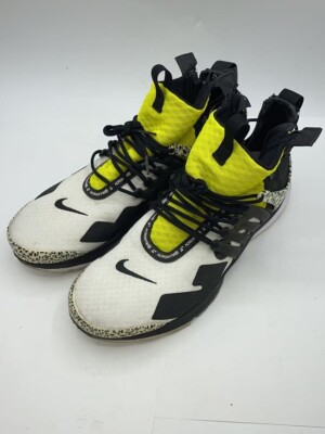 Nike Air Presto Mid Acronym Weiß Schwarz Gelb AH7832-100 Herren US12 Ohne Kar...