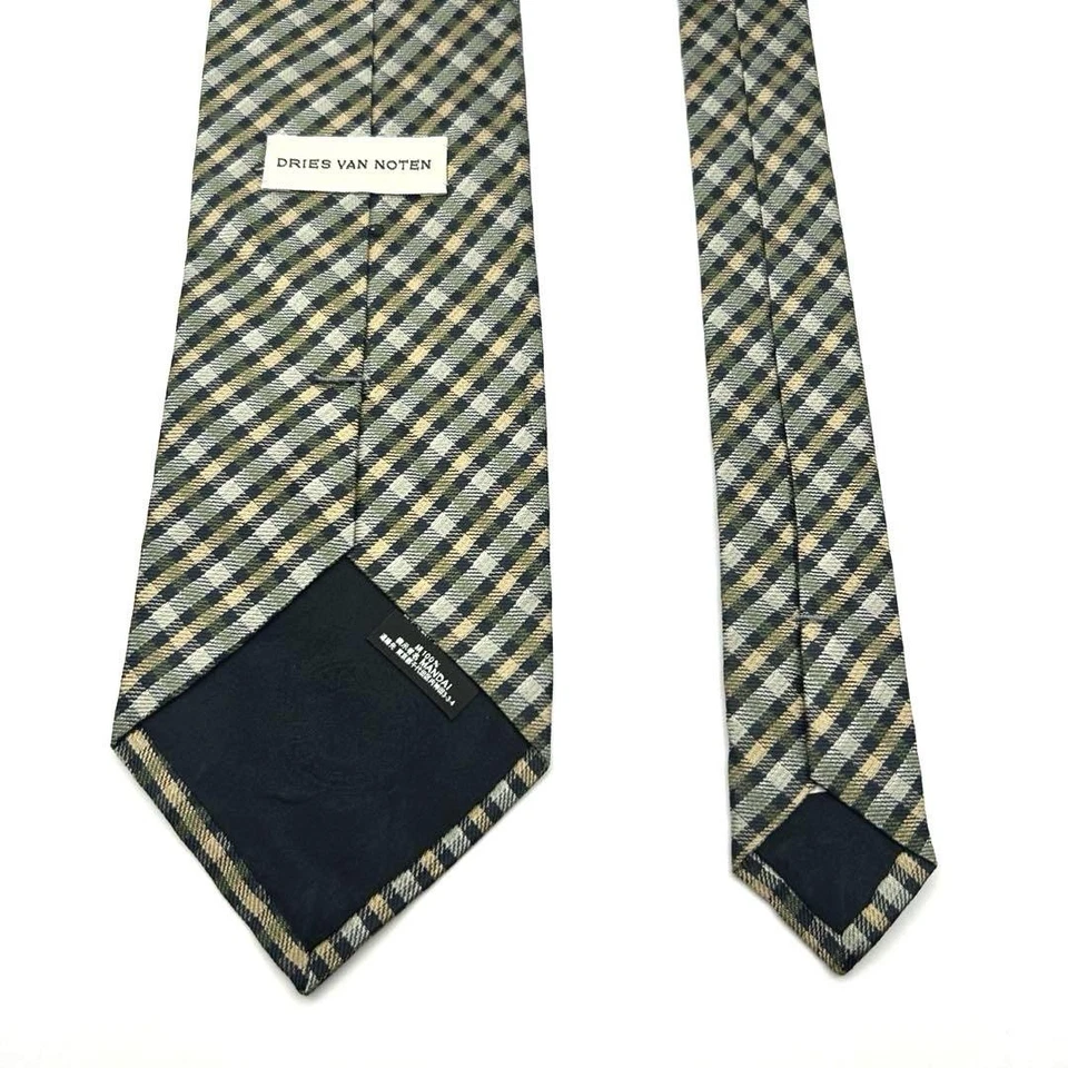 Corbata de lujo DRIES VAN NOTEN para hombre unisex TODA SEDA MULTICOLOR PRECIOSA #6 Foto 3 de 4
