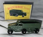 Vintage Original Boxed Lesney Matchbox # 49 Army Half Track Mark III No Tracks
