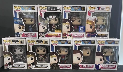 Funko Pop! DC Universe - Wonder Woman Lot- 86,86,172,173,177,228,238,181,390