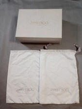 Jimmy Choo Empty Box 12x8.5x4.5 Gray Dust Bags Care Instructions Tissue