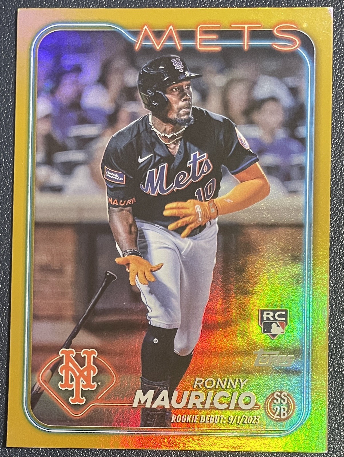 2024 Topps Update Ronny Mauricio RC Gold Rainbow Foil Rookie #US157 Mets