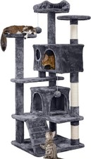Yaheetech 54in Dark Gray Multi Level Cat Tree Tower