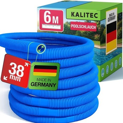 Kalitec Pool Hose 38 mm 6 m Blue - Pool Hose Flexible & Separable