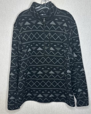 The North Face Neuheit Gordon Lyons Zip Fleecepullover Pullover schwarz grau Gr. XL