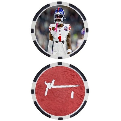 Malik Nabers SIGNED Poker Chip #3 - 2025 NFL Season Player