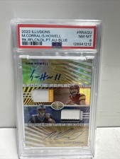 2022 Sam Howell Matt Corral #d /10 Panini Illusions Rookie Reflections Blue RPA