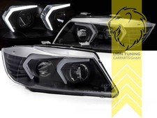 LED Angel Eyes Scheinwerfer f�r BMW E90 Limousine E91 Touring schwarz