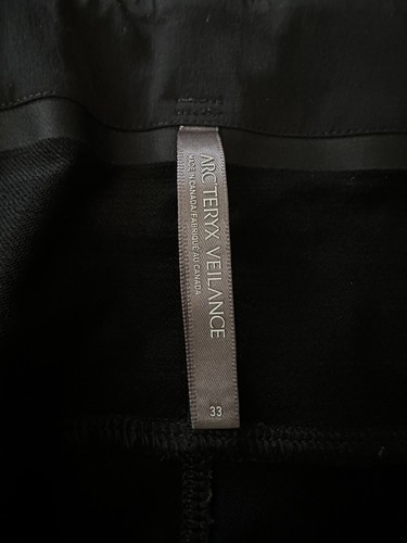 Veilance Dyadic Comp Pant Mens LT Slim Cut Made Canada Size 33 Arcteryx Black - Picture 9 of 19