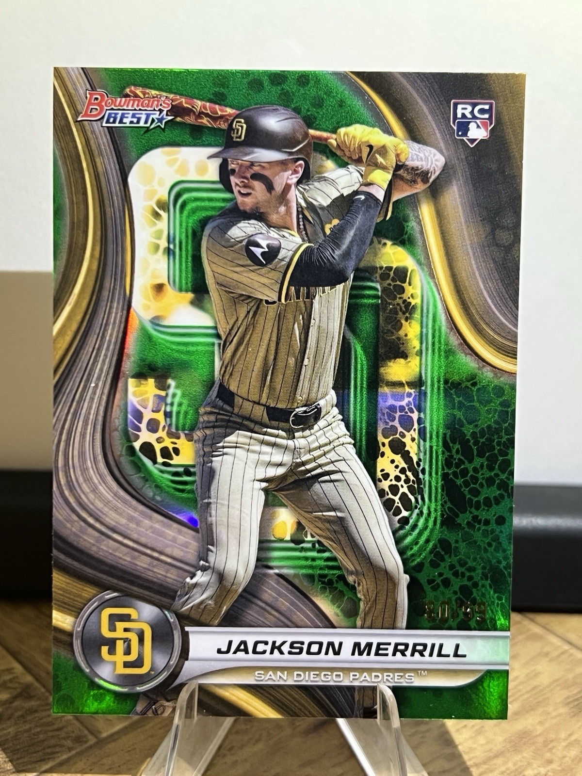 2024 Bowman's Best Jackson Merrill GREEN RC Refractor /99 PADRES