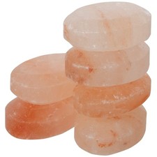 Best Pure Himalayan Salt Works Flat Oval Massage Stone, Pink Crystal Hand-Carved