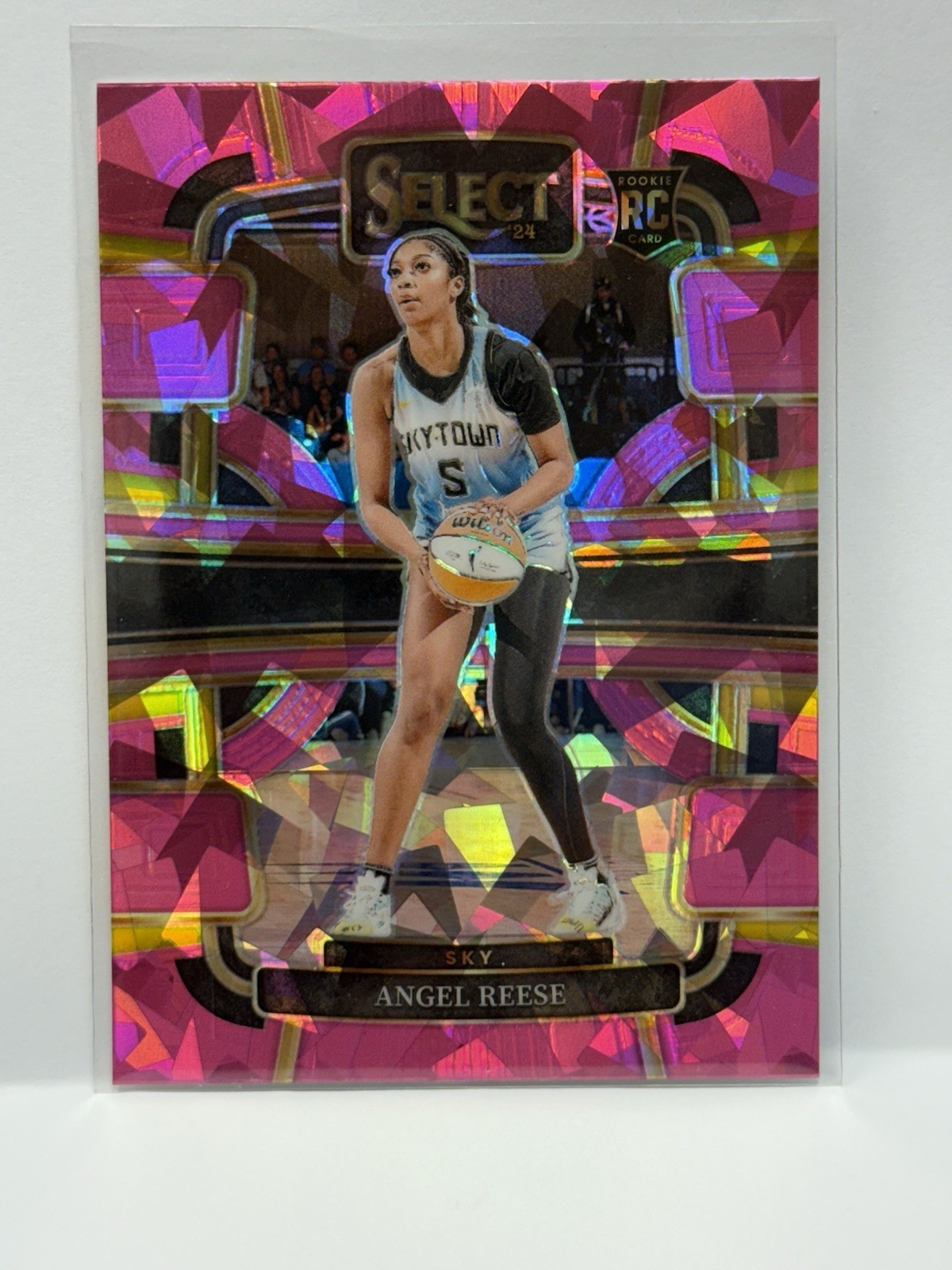2024 Panini Select WNBA - Concourse Angel Reese #5 Pink Ice Prizm (RC)