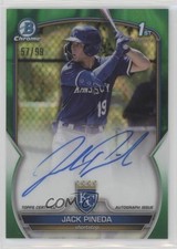 2023 Bowman Chrome Prospect Green Lava Refractor 57/99 Jack Pineda Auto 1u6