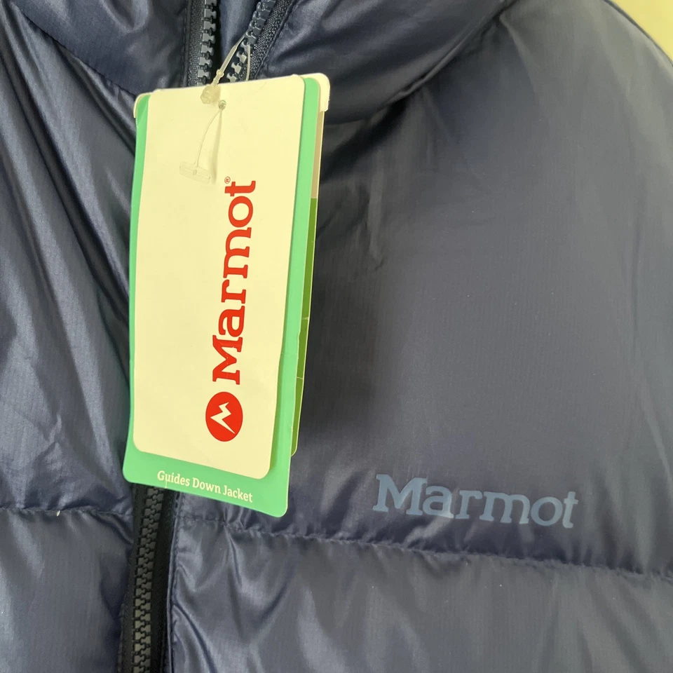 Marmot Men’s Guides Down Puffer Jacket Insulated Zip Arctic Navy Large NEW - Image 2 of 4