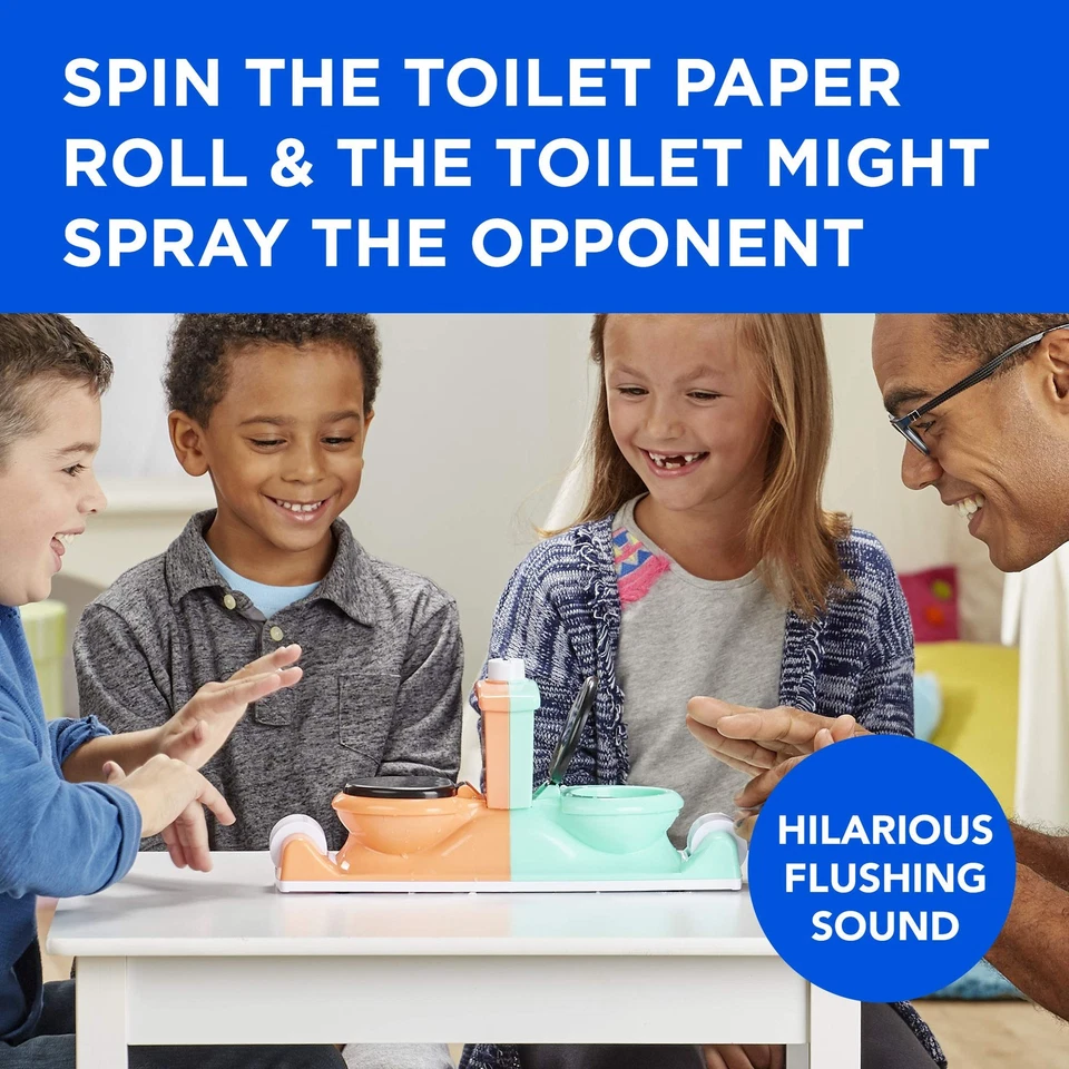 Hasbro Gaming Toilet Trouble Flushdown Kids Game Water Spray Ages 4+ - Image 4 of 4
