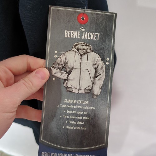 Berne Men's Canvas Insulated Black Jacket Size 2XLT - Picture 5 of 7