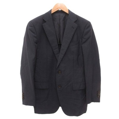 LANVIN COLLECTION Men's Tailored Jacket Navy Wool Mohair 2B Notch Lapel Size SW