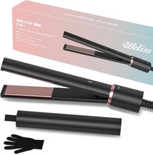 UKLISS Portable Mini Hair Straightener, Travel Small Straighteners Suitable for