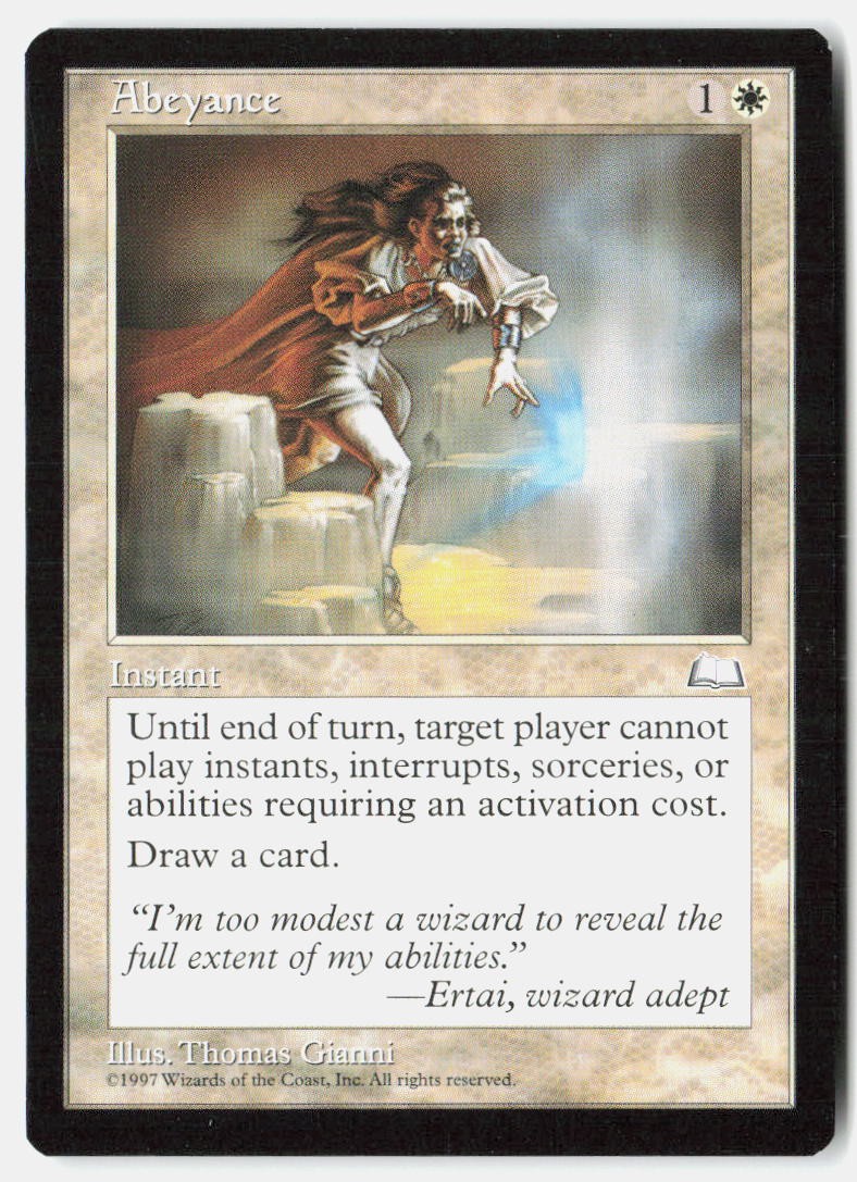 Abeyance Rare Weatherlight Magic: The Gathering Near Mint