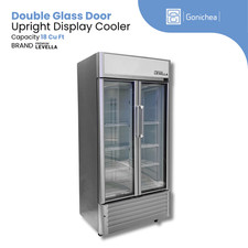18.3 Cu. Ft. Double Glass Door Upright Display Cooler. Merchandiser Refrigerator