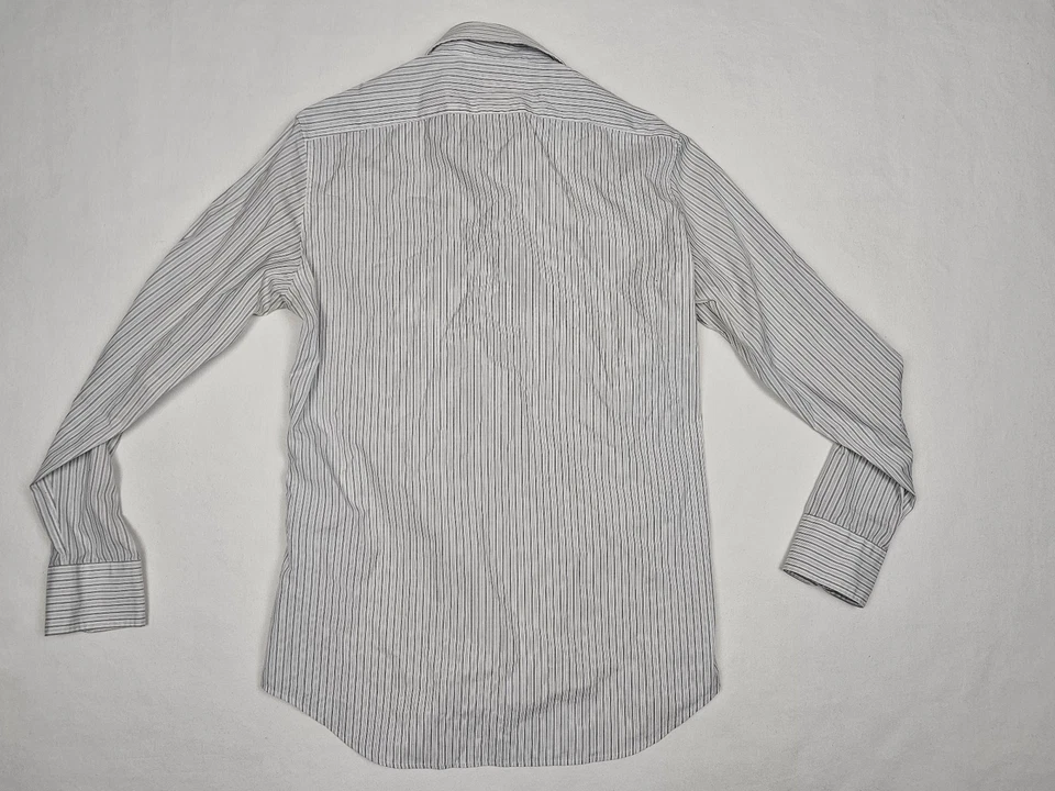 Uniqlo Shirt Mens Small White Gray Button Up - Imagem 3 de 4