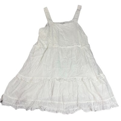 Rails Sandy White Sun Dress Ruffle Tiered Sleeveless Square Neck Mini Womens XXL