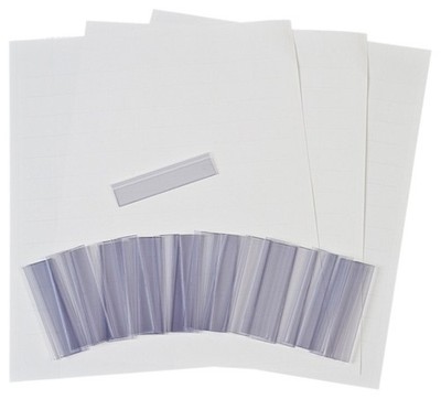 29300 Clear Protective Plastic Label Holder and Labels for 4-Inch Tall Shelf ...
