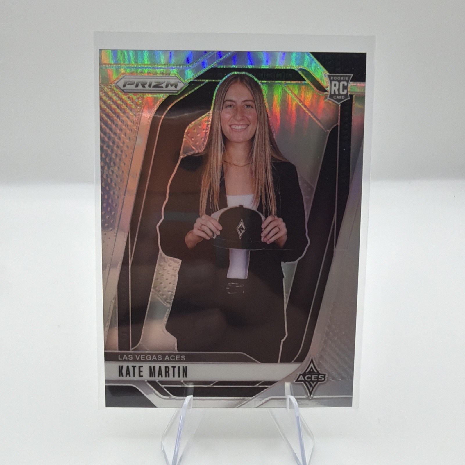 KATE MARTIN 2024-25 PANINI PRIZM WNBA ROOKIE SILVER ACES #148 RC Q4517