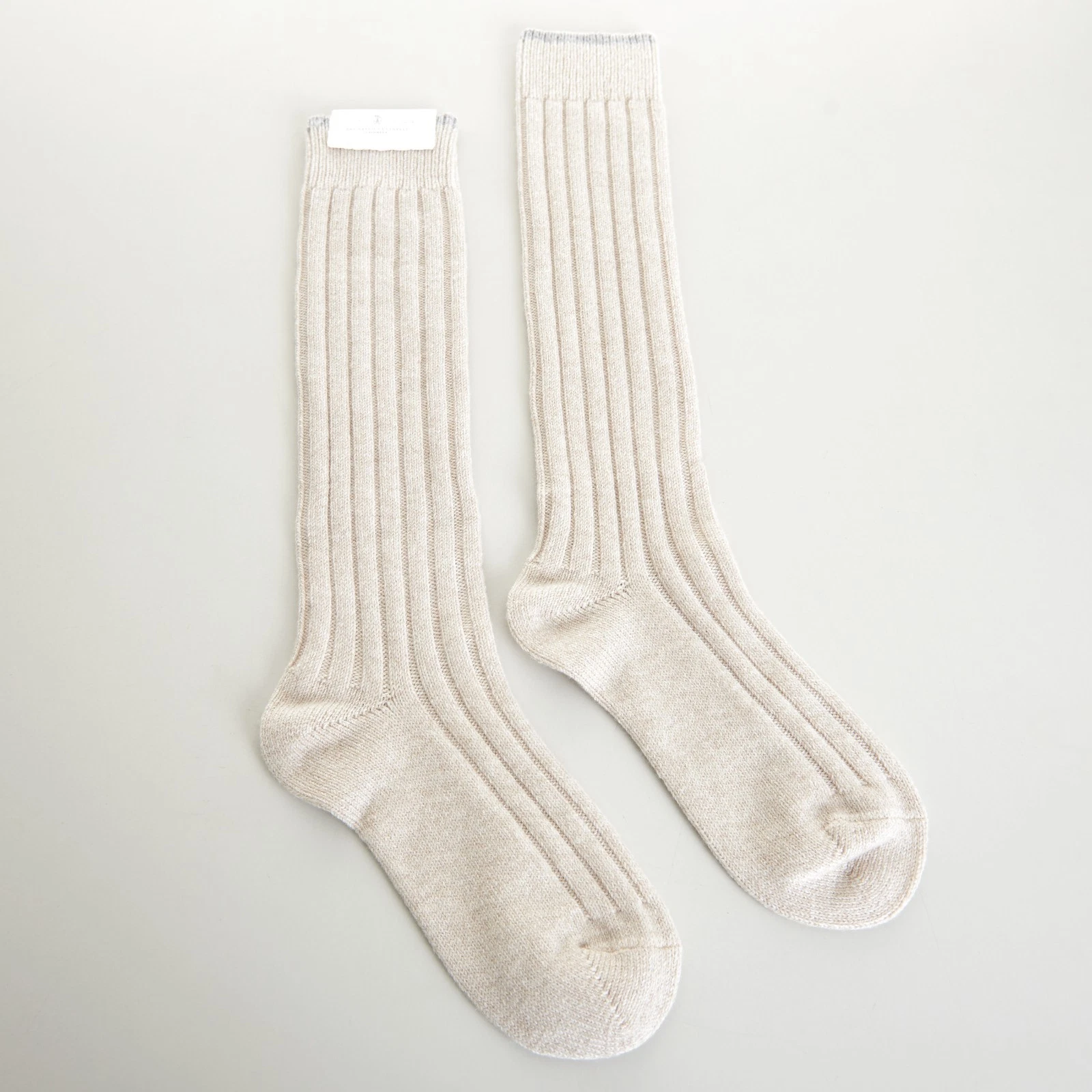 Brunello Cucinelli — BRUNELLO CUCINELLI 620$ Cashmere Rib Knit Socks - Calf Length
