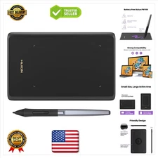 Compact H420X Graphics Tablet with Battery-Free Stylus for Artists & Educators