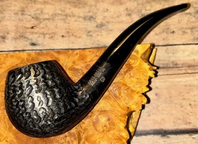True Briar genuine Mediterranean briar Rustic Blk pipe 9mm Fltr Excellent