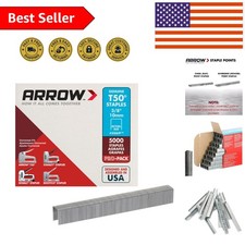 T50 Heavy Duty Steel Staples - 3/8-Inch Leg Crown, 5000 Count for Crafts