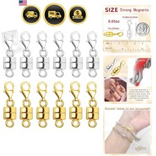 Magnetic Necklace Clasp Jewelry Clasps for Necklace Bracelet Extender 12pcs