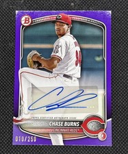 2025 Bowman - Paper Prospect Retail Autographs Chase Burns #BPA-CB Purple /250 