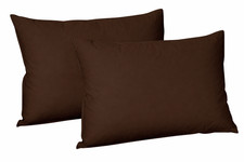 2X Polycotton Pillowcases Housewife Plain Dyed Bed Room Pair of Pillow Covers