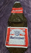 BUDWEISER INFLATABLE PLASTIC BEER BOTTLE 30 INCHES TALL BUDWEISER BEER 12 OZ