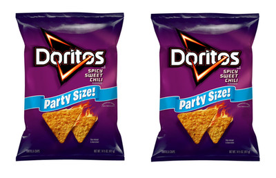 Doritos Spicy Sweet Chili Tortilla Snack Chips, Party Size, 14.5 oz 2 Bags