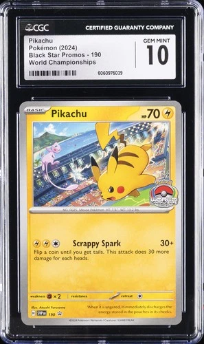 2024 POKEMON SVP EN-SV BLACK STAR PROMO #190 PIKACHU CGC 10 GEM MINT