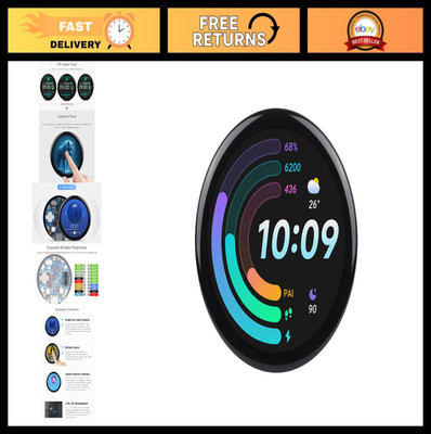 1.46'' Round ESP32-S3 Display Board, 412x412 IPS Touchscreen, Speaker & Mic, Glas