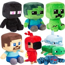 Nuevo Muñeco de Peluche Minecraft Steve Creeper Enderman Zombie Alex MC Película Colle