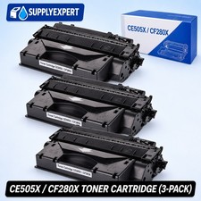 CE505X 05X High Yield Toner Cartridges for HP LaserJet P2055dn P2055d 3 Pack