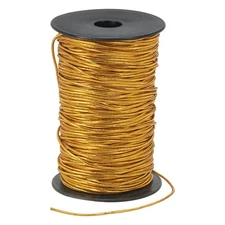 Elastic Cord, 1.5mm Stretchy Elastic String 100 Yards Bright Gold