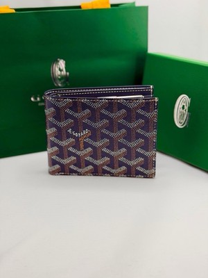 GOYARD ネイビー 二つ折り財布 美品‼️ Goyard Saint Florentin Navy Blue Bi-Fold Wallet | 100% Authentic