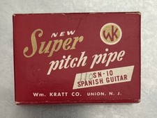 New Super pitch pipe SN-10 Spanish Guitar Wm Kratt Co World Famous USA Orig Box