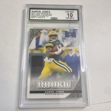 Leaf Rookie Exclusive Flag Aaron Jones #13 Packers CCG Gem Mint 10 Football