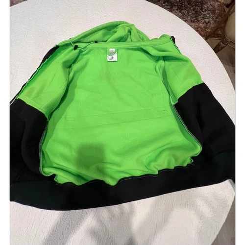 Million Air Hi Vis Reflective Hoodie L Neon Green Streetwear Utility Workwear image 6