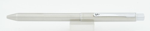 Sheaffer Stainless Steel & Chrome Twin-Pen Ballpoint Pen & 0.5mm Pencil - c.1980