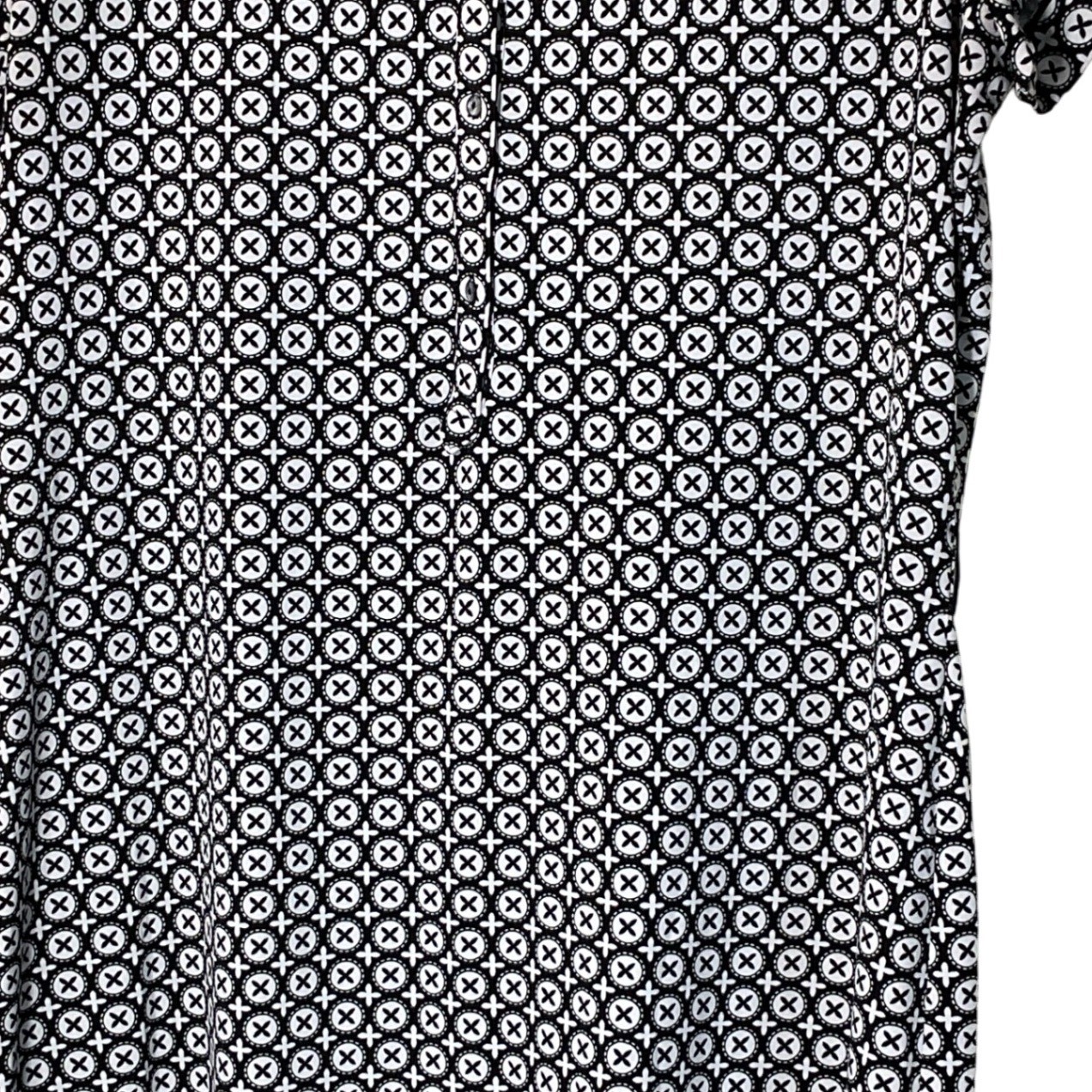 MAX STUDIO Geometric Print Button Front Shirt Dre… - image 2
